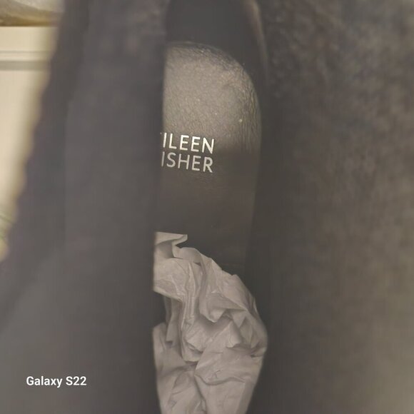 Eileen Fisher Black Paron Crepe Stretch Wedge Booties. NIB. Size Various - Picture 6 of 13